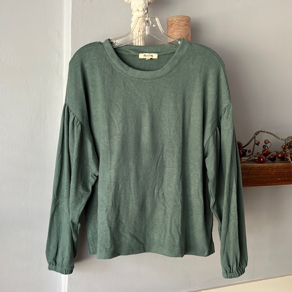 Madewell Dreamiest Knit Long-Sleeve Tee | Simply Sage | Size: S